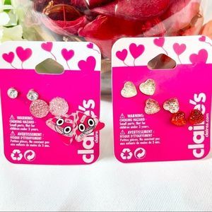 New Claire’s BUNDLE SET Earring “Love is in the Air” 6 x Multi-Pack Set